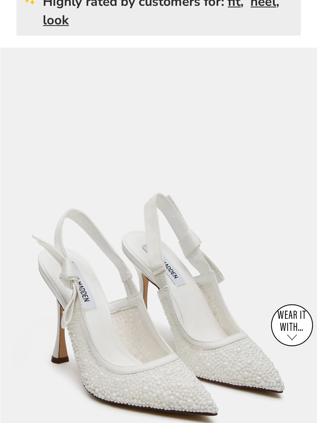 Steve Madden White Bow Slingback Heels